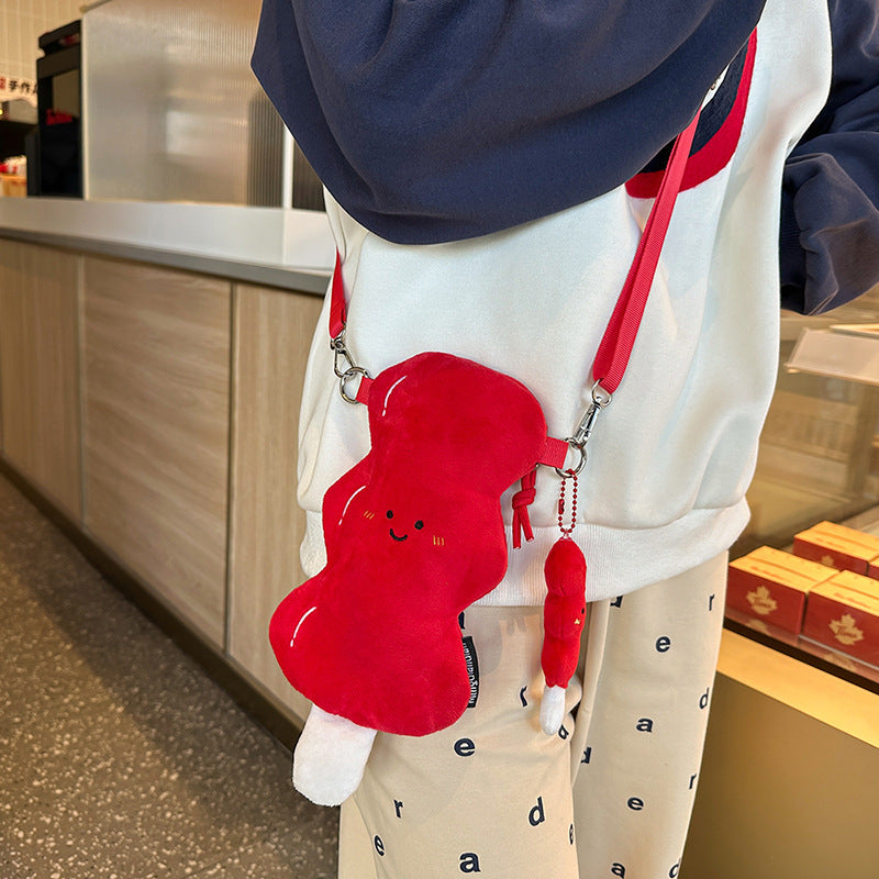 Melted Plush Crossbody Bag
