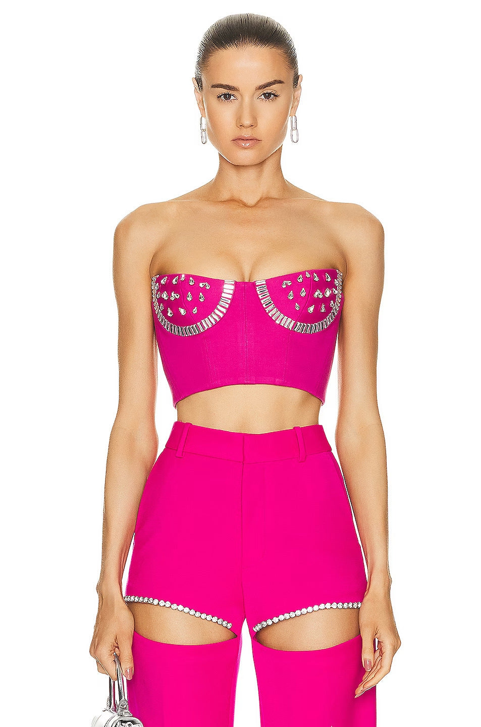 Hollow Personality Cropped Pants Set