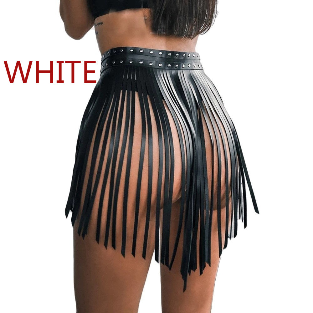 Trail Ride Leather Tassel Short Belt