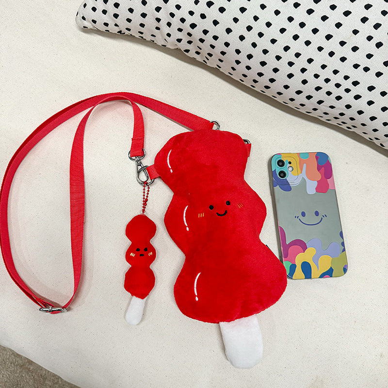 Melted Plush Crossbody Bag