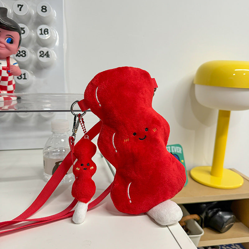 Melted Plush Crossbody Bag