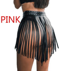 Trail Ride Leather Tassel Short Belt